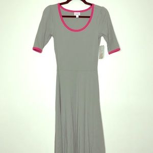 LuLaRoe Ana - XS - Smoke & Hot Pink